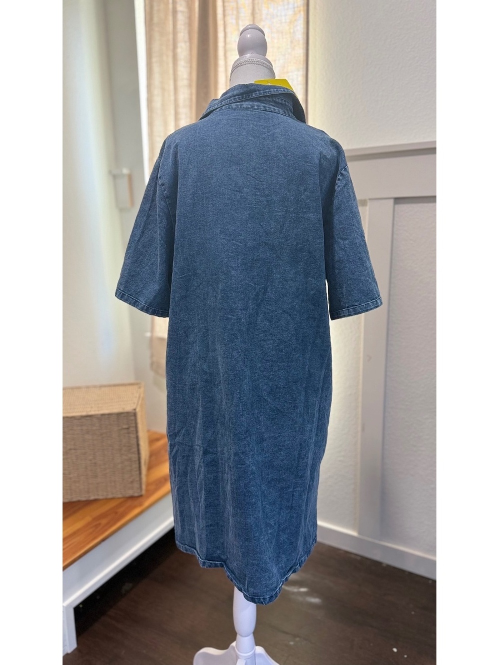 Yoeasy NWT Tiered Denim Shirt Dress – Size XL - Picture 2 of 3